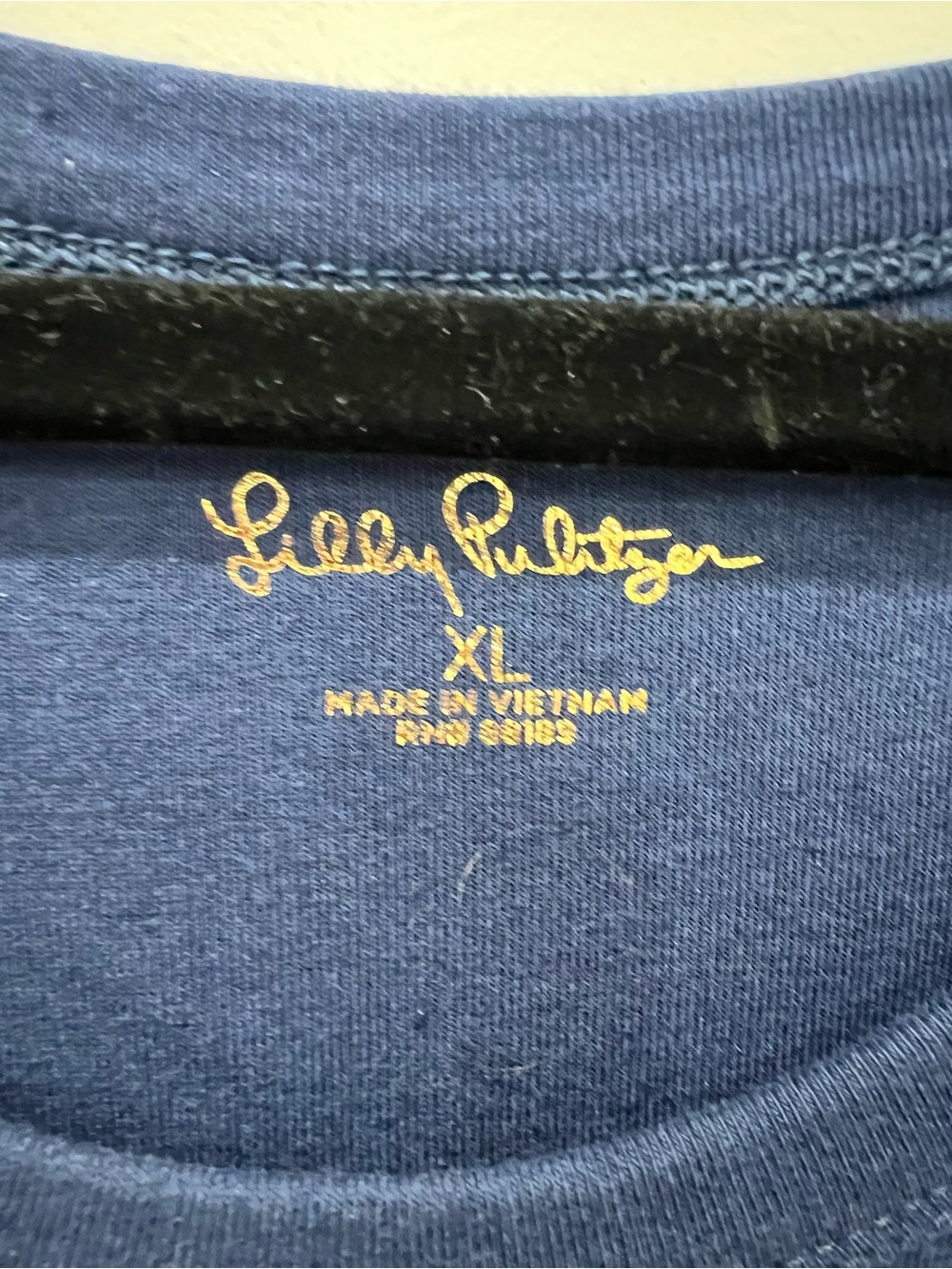 Lilly Pulitzer Slate Blue Ruched Sleeve Short Sleeve Tee - Picture 5 of 7